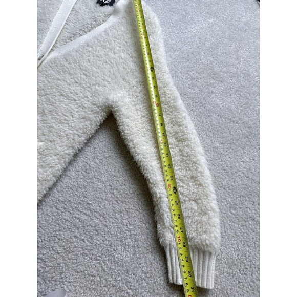 UGG Plaster Sherell Cloudfluff Wool Blend V Neck Cardigan Sweater LARGE - Picture 9 of 10